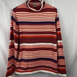 Duluth Trading Company Size XL Coolmax S'no Sweat Turtleneck Sweater Stripe